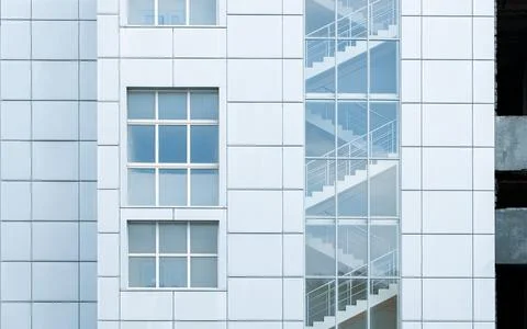 Office factory building frame pattern gray wall background objects windows .. Foto stock