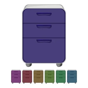 Office file cabinet cartoon vector graphic Stock Illustration