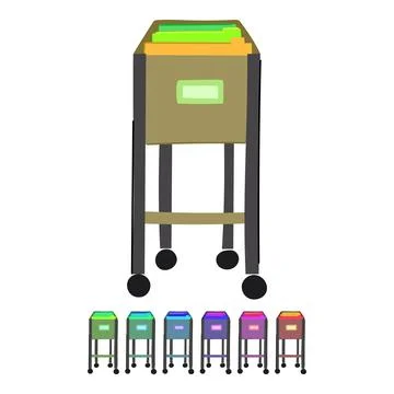 Office file cabinet vector cartoon graphic Stock-Illustration