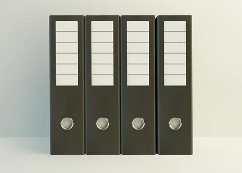 Office file. Document bookkeeping folder. Stacked paper archive. Minimal busi Illustrazione stock