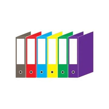 Office file folders Stock Illustration