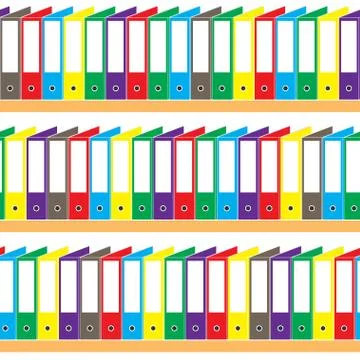Office file folders seamless pattern. Stock Illustration