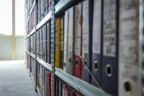 Office file folders, Stack of documents in binders, Bureaucracy Foto stock