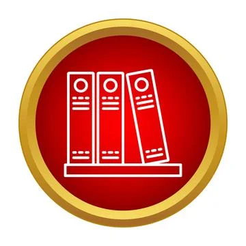 Office files binders icon for document organization and data archiving Stock Illustration