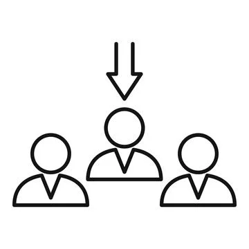 Office fired worker icon, outline style Stock Illustration