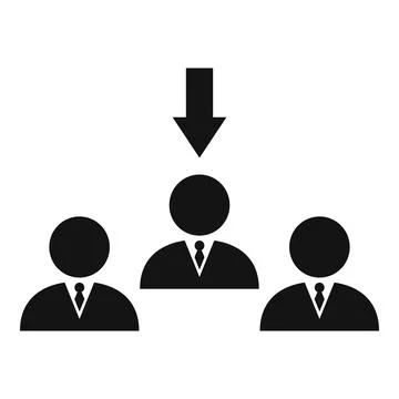 Office fired worker icon, simple style Illustrazione stock