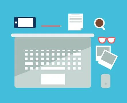 Office Flat Icons Stock Illustration