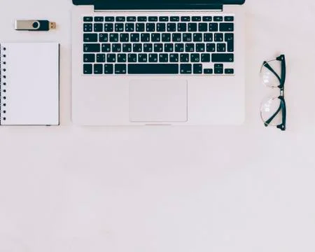 Office Flat Lay Stock Photos