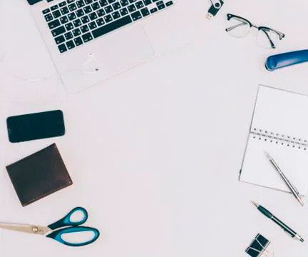 Office Flat Lay Stock Photos