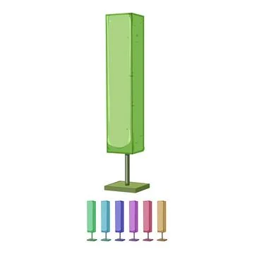 Office floor lamp cartoon vector graphic Stock Illustration