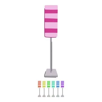 Office floor lamp vector cartoon graphic Stock Illustration