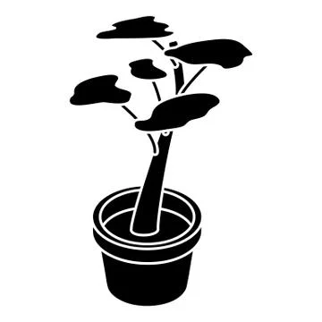 Office flower icon, simple style Stock Illustration
