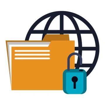 Office folder and business technology symbols 库存插图