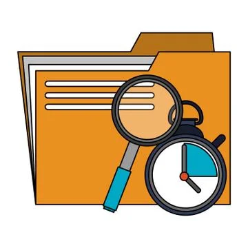 Office folder and business technology symbols イラスト素材
