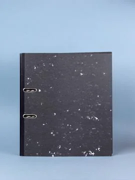 Office folder on blue background. Office Folder Template Stock Photos