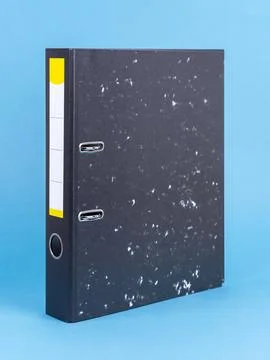 Office folder on blue background. Office Folder Template Stock Photos