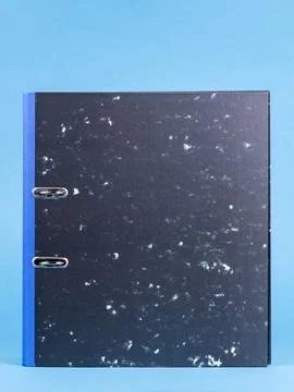 Office folder on blue background. Office Folder Template Stock Photos
