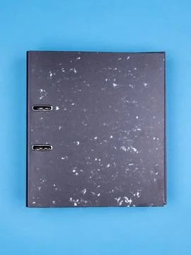 Office folder on blue background. Office Folder Template Stock Photos