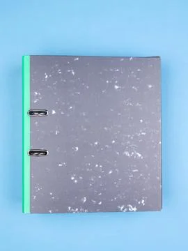 Office folder on blue background. Office Folder Template Stock Photos