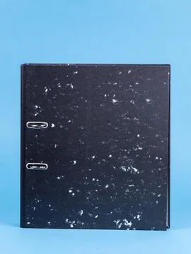Office folder on blue background. Office Folder Template Stock Photos