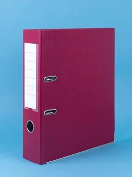 Office folder on blue background. Office Folder Template Stock Photos