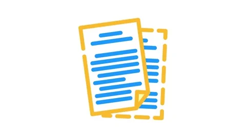 Office folder color icon animation Stock Footage 327273359
