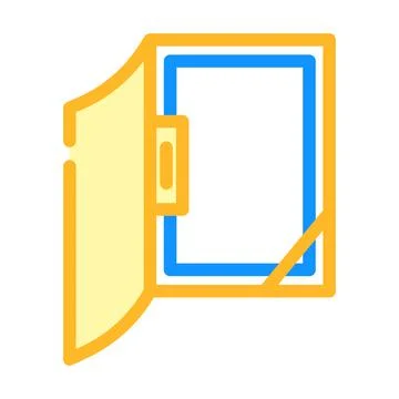 Office folder color icon vector illustration Stock Illustration