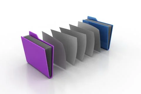 Office folder with documents Free Stock Illustration
