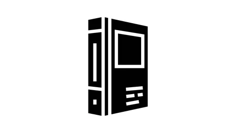 Office folder glyph icon animation Stock Footage 222768345