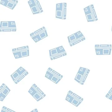 Office folder glyph seamless pattern Illustrazione stock