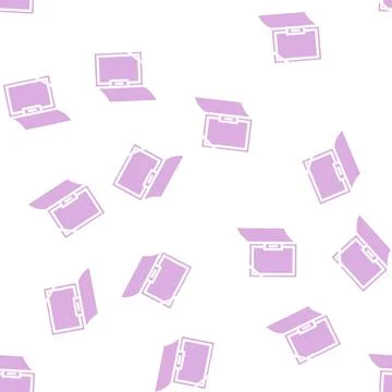 Office folder glyph vector seamless pattern Stock Illustration