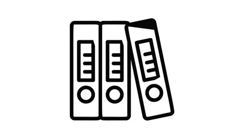 Office folder icon animation Stock Footage 151263891