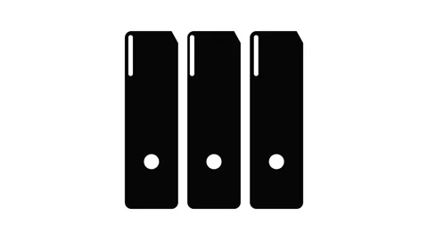 Office folder icon animation Stock Footage 156231223
