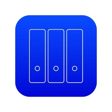 Office folder icon blue vector 库存插图