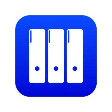 Office folder icon blue vector 库存插图