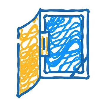 Office folder icon doodle illustration Stock Illustration
