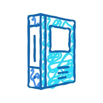 Office folder icon doodle illustration Stock Illustration