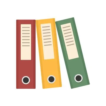 Office folder icon, flat style 스톡 일러스트