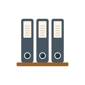 Office folder icon flat vector. Platform system イラスト素材