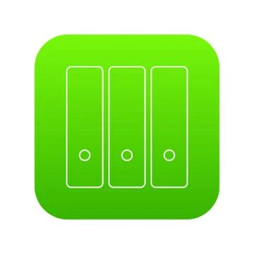 Office folder icon green vector Stock Illustration