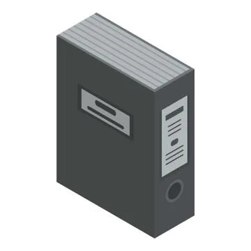 Office folder icon, isometric style 스톡 일러스트