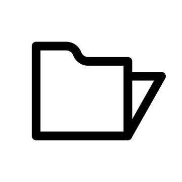 Office folder icon line isolated on white background. Black flat thin icon .. Stockillustratie