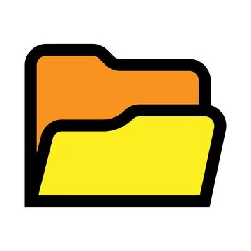 Office folder icon line isolated on white background. Black flat thin icon .. Stock Illustration