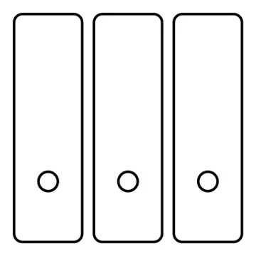 Office folder icon, outline line style イラスト素材