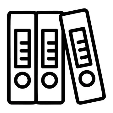 Office folder icon, outline style Illustrazione stock