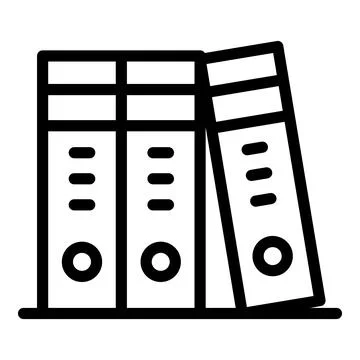 Office folder icon outline vector. Binder file Stock Illustration