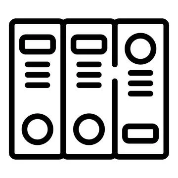 Office folder icon outline vector. System training 스톡 일러스트