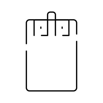Office folder icon with paperclip outline design Stock Illustration