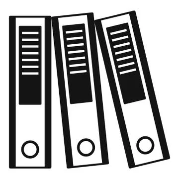 Office folder icon, simple style Stock Illustration