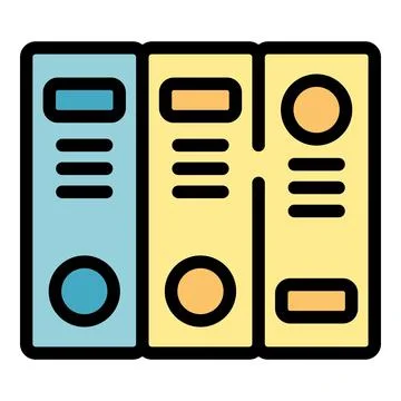 Office folder icon vector flat Illustrazione stock